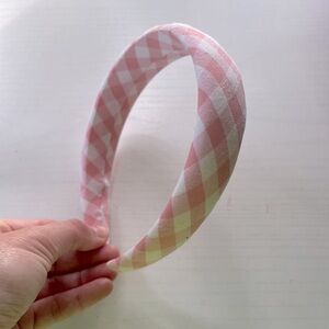 Pink Plaid Headband